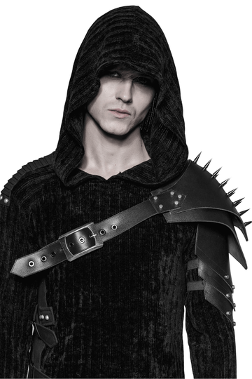 Metal-buckled Strap for Punk Armor with Spiked Shoulder